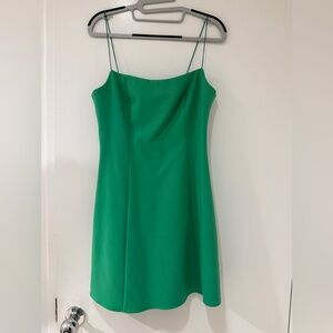 Likely Green Spaghetti Strap Mini Dress